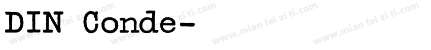 DIN Conde字体转换